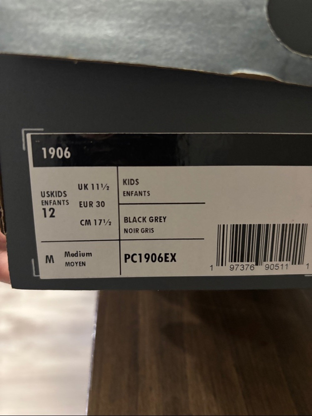 New Balance Kids Running Shoe - Black Gray